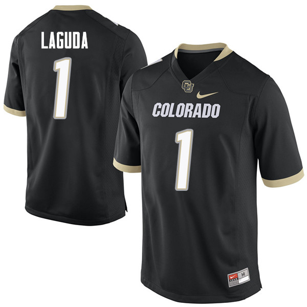 Men #1 Afolabi Laguda Colorado Buffaloes College Football Jerseys Sale-Black
